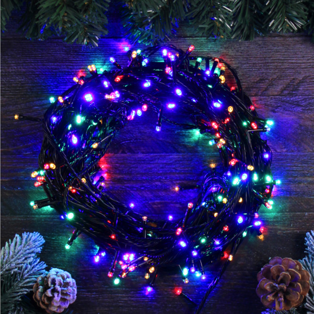 Гирлянда электрическая LED "Нить", 22 м, мультиколор - 5