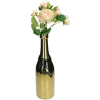 Ваза фаянсовая "Champagne Bottle", 39х11х12 см, золотистый - 2