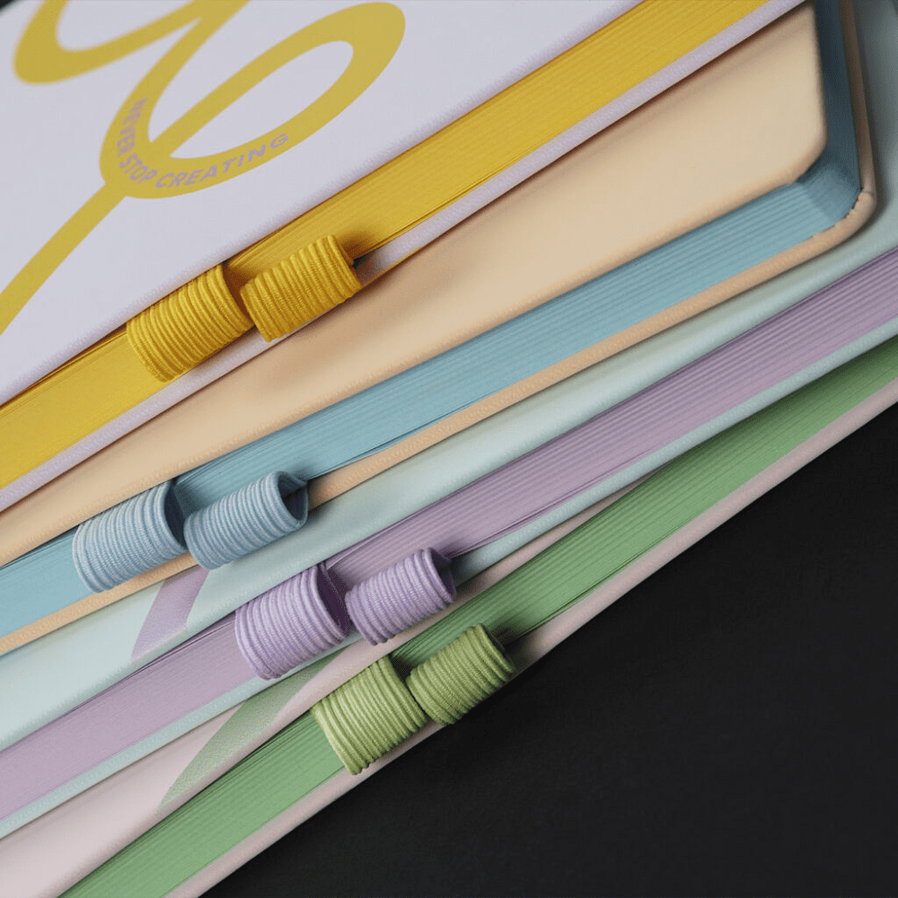 Блокнот "Doodle light blue paper", А5, 96 листов, оранжевый, срез голубой - 9