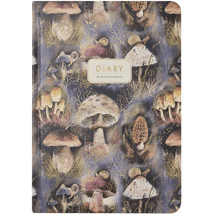 Ежедневник недатированный "Flora. Mushroom Miracle", А5, 240 страниц, фиолетовый
