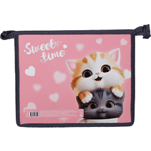 Папка для тетрадей "Cute cats",  А5, розовый, черный