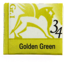 Краски акварельные "Renesans", 34 золотисто-зеленый, кювета