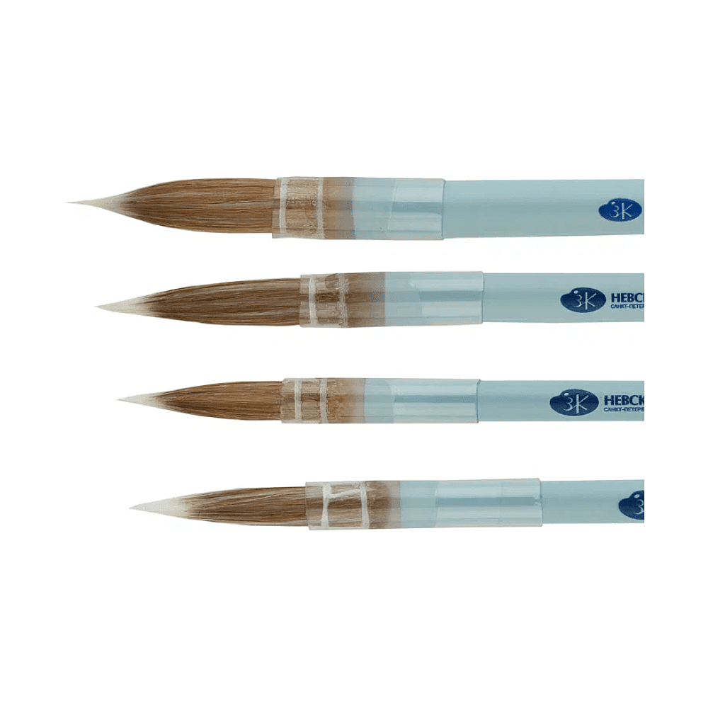 Кисть "Белые ночи", круглая, на короткой ручке, №6 - 6