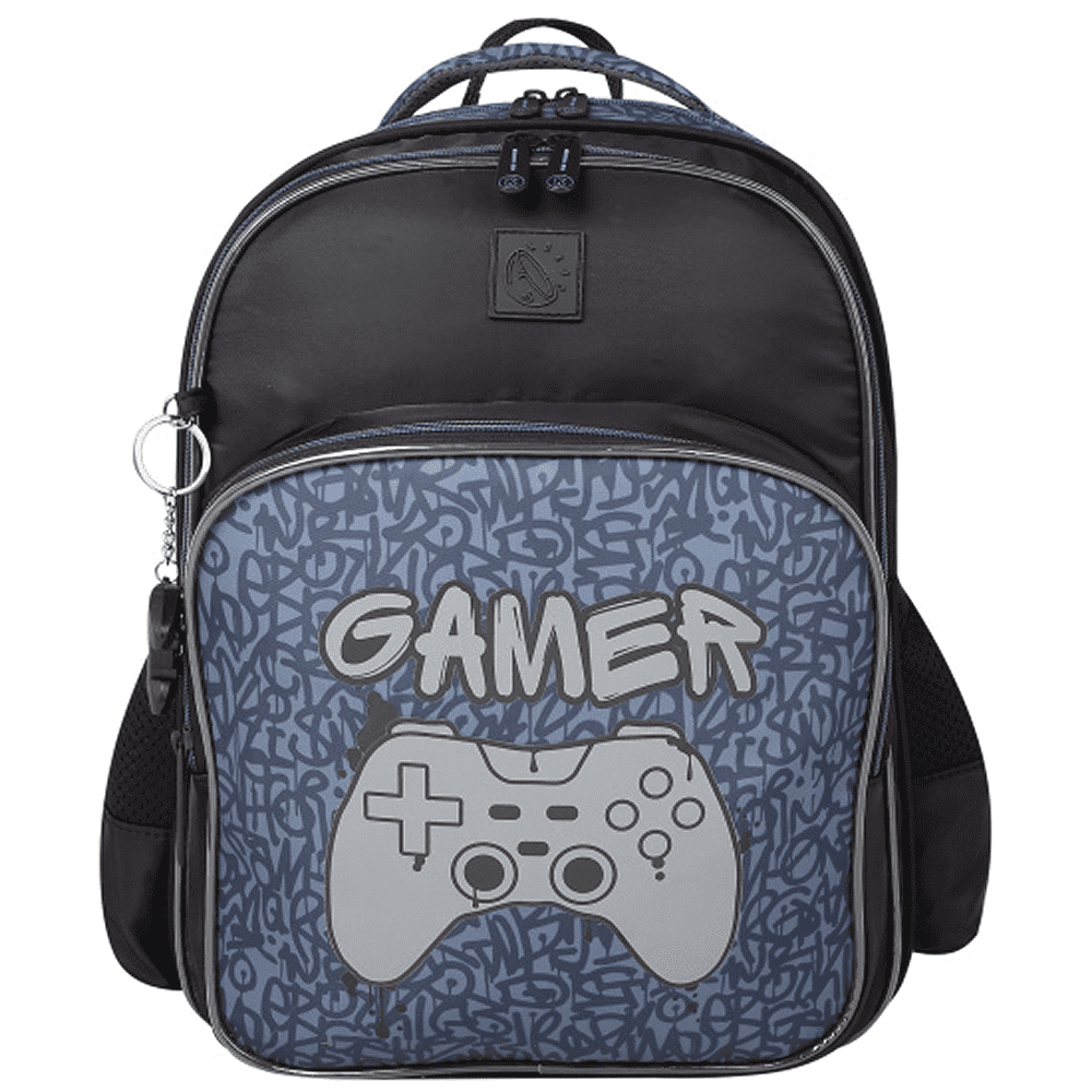 Рюкзак школьный "COMFORT Life Gamer", черный, синий