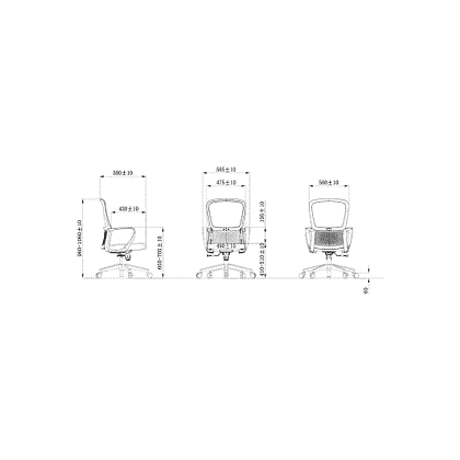 Кресло компьютерное SitZone U-069B, сетка, ткань, черный, 2 шт/упак - 5