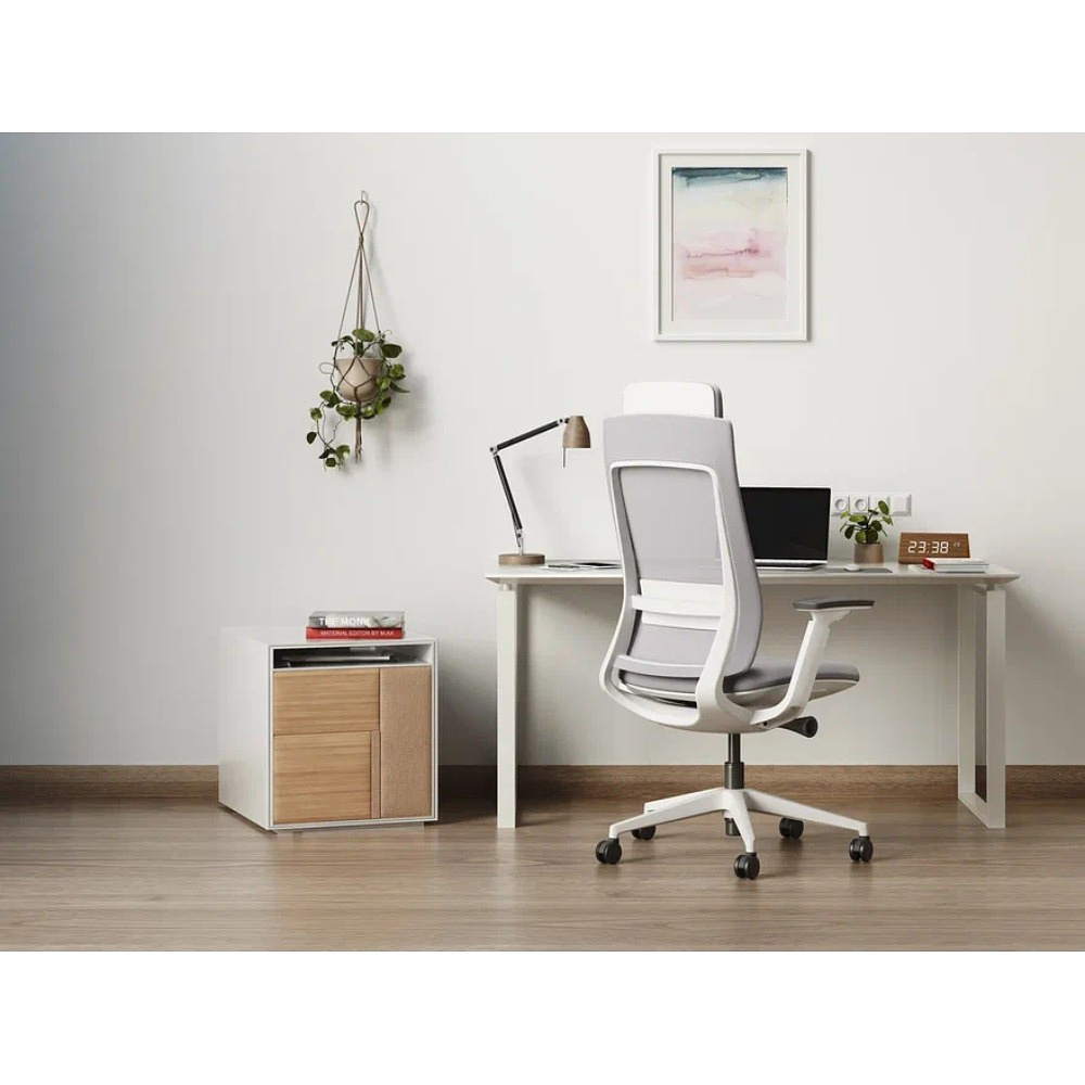 Кресло компьютерное SitZone E-VL002B, сетка, ткань, пластик, черный - 15