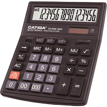 Калькулятор настольный CD-2698-16DM Catiga, 16-разрядный, пластик, черный, -30%