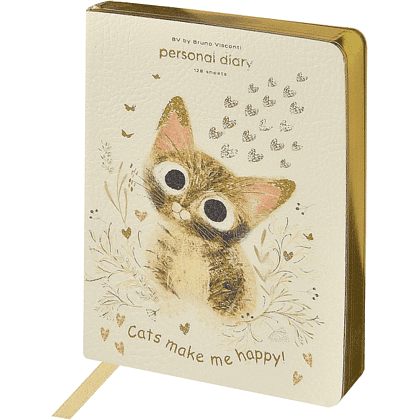 Набор ежедневник недатированный "Love me.Милый котик", А6, кожзам. + ручка  - 3