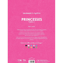 Раскраска по номерам на французском языке "Coloriages mystères Disney - Princesses. Tome 2"