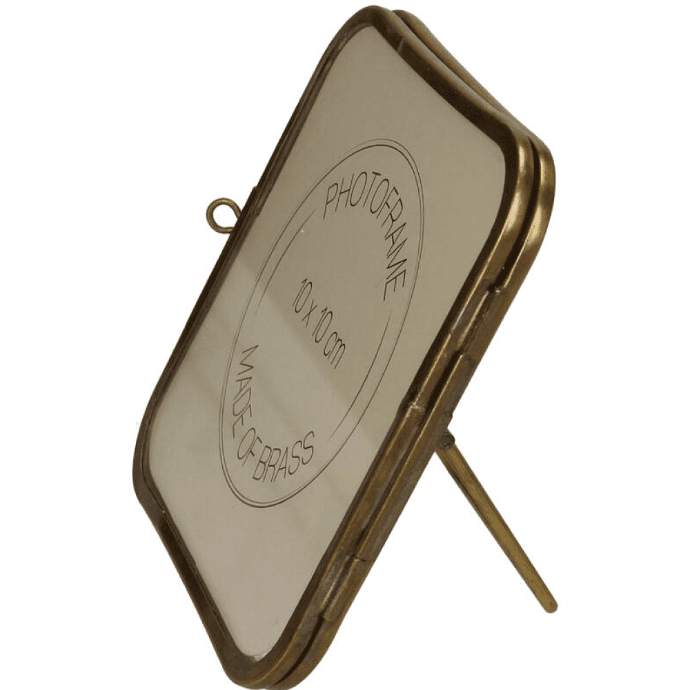 Фоторамка "KAL-7309", 10x10 см, латунь, золотой - 2