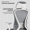 Кресло для руководителя EVOLUTION "OFFICE COMFORT", ткань, сетка, пластик, черный - 16
