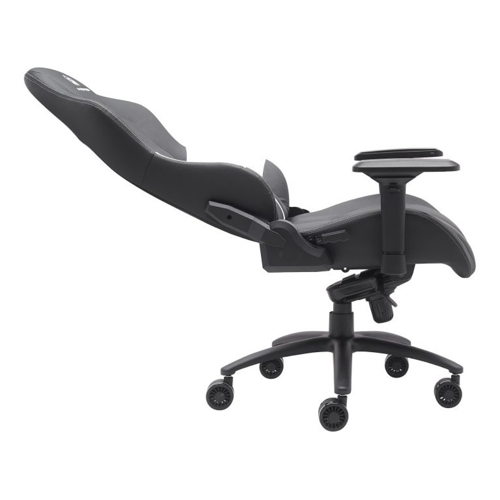 Кресло игровое EVERPROF "Jaguar", экокожа, металл, черный, белый - 6