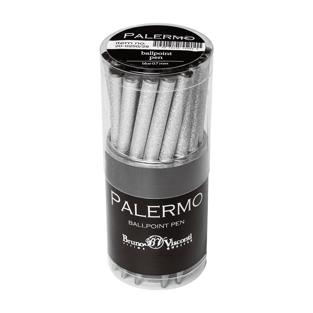 Ручка шариковая автоматическая "Palermo", 0,7 мм, серый, серебристый, стерж. синий - 3