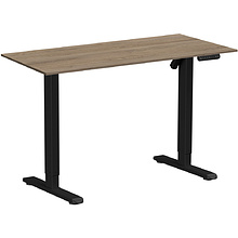 Стол с электроприводом WellDesk Basic 1300x675х18 черный/дуб денвер трюфель (9191456+9072454)