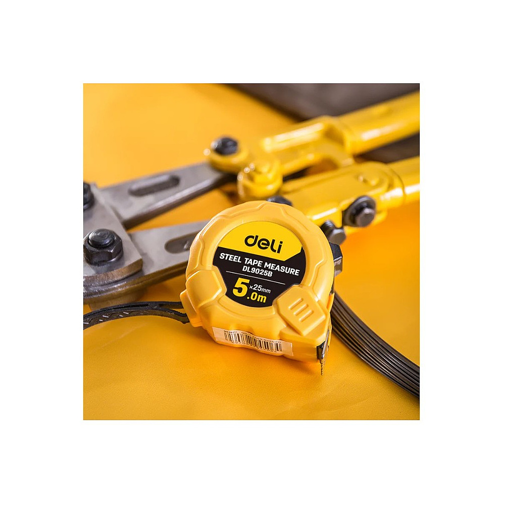 Рулетка Deli YS EDL9002B, 5 м х 25 мм, желтый, черный - 5