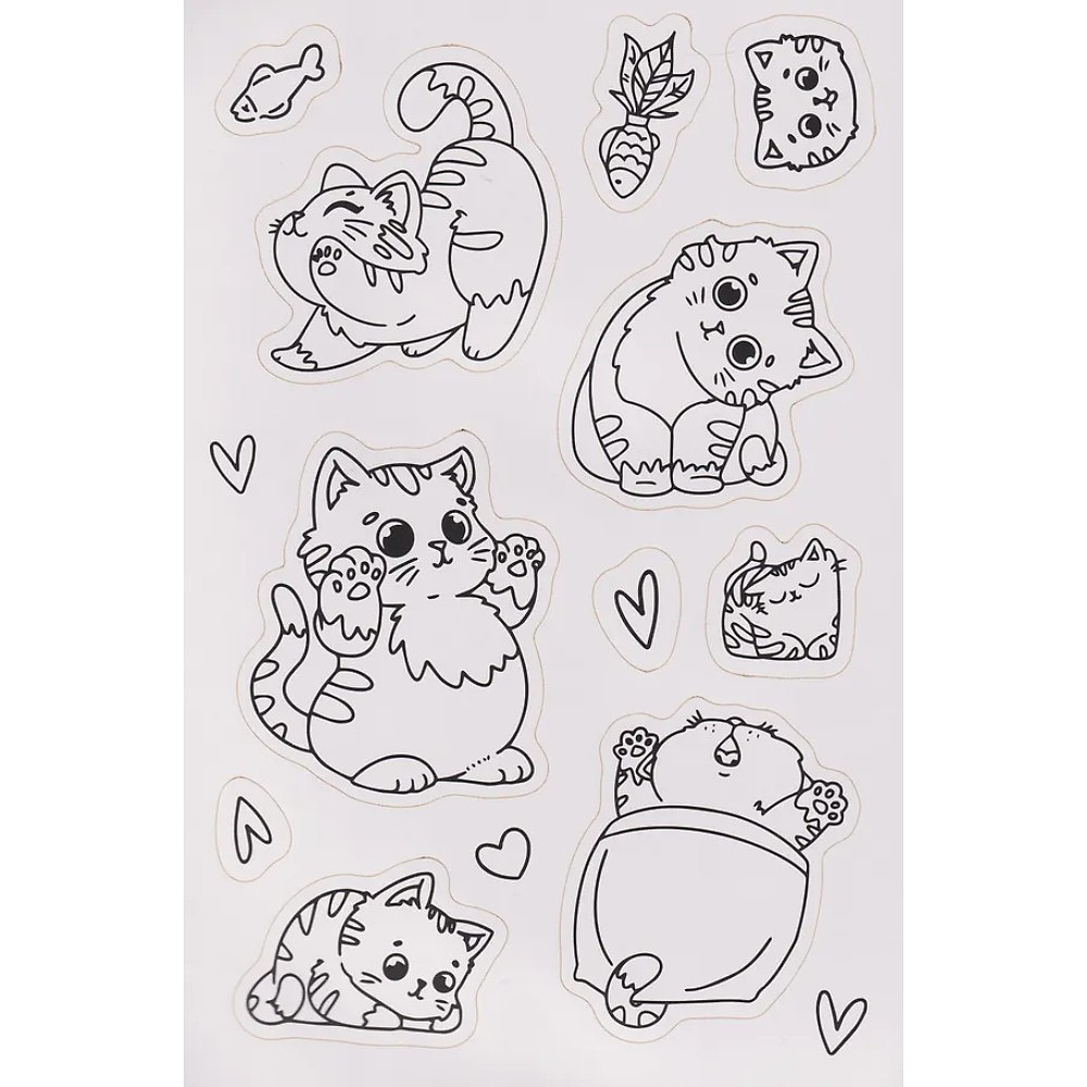 Раскраска "Раскраска-стикербук. Кошечки" - 2