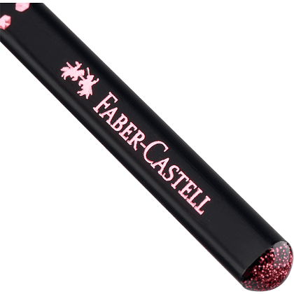 Карандаш простой "Sparkle", B, черный, розовый - 3