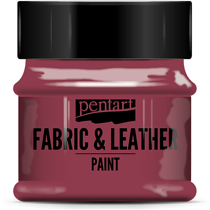 Краска для текстиля "Pentart Fabric & Leather paint", 50 мл, бордовый
