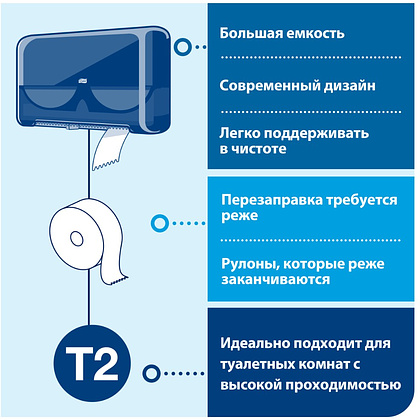 Бумага туалетная ТОРК Комфорт Т2 в мини-рулонах, 170 м, 2 слоя (120231) - 7