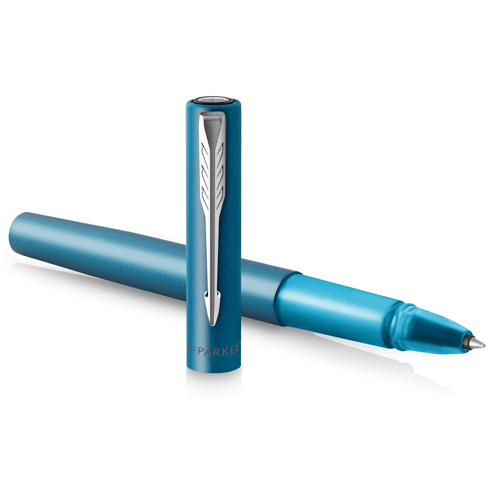 Ручка-роллер Parker "Vector XL", 0.5 мм, бирюзовый, серебристый, стерж. черный - 4