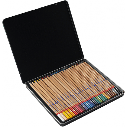 Цветные карандаши "Мастер-Класс", в жестяном пенале, 24 цвета - 2