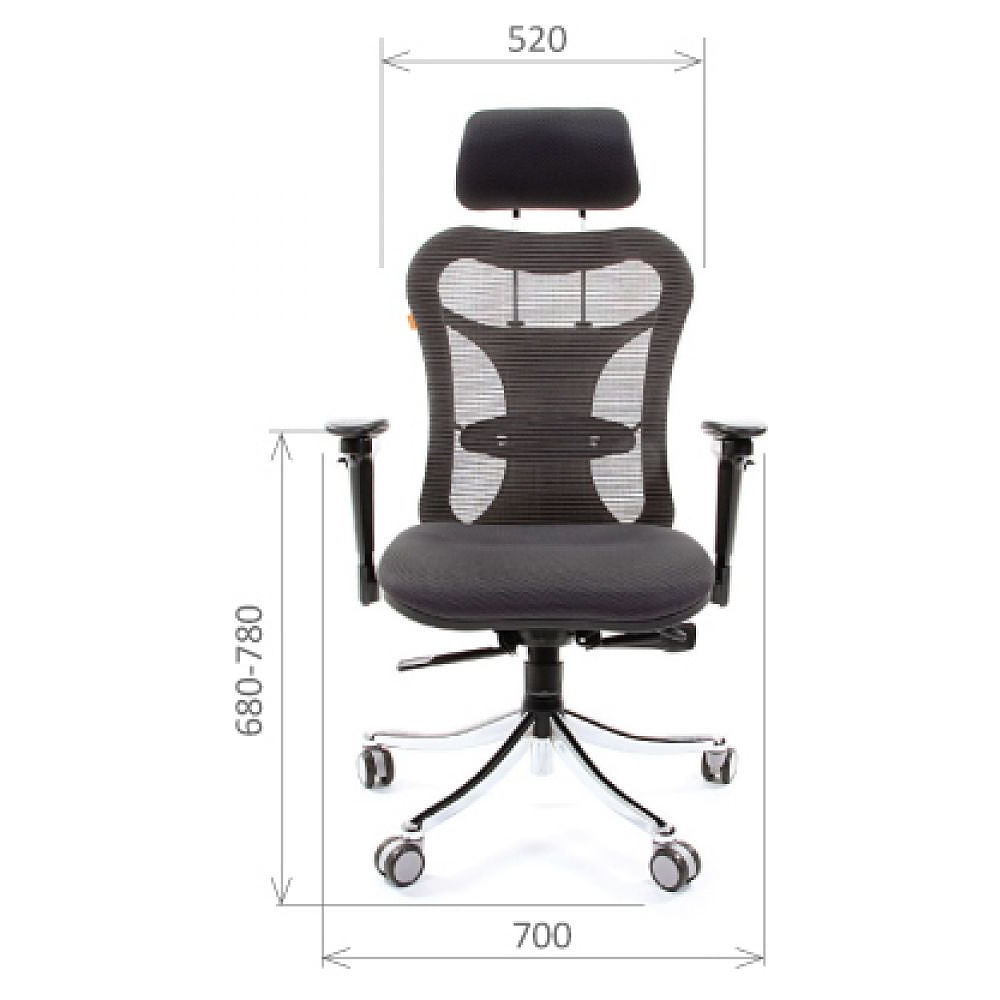 Кресло для руководителя "Chairman 769", ткань, хром, черный - 5