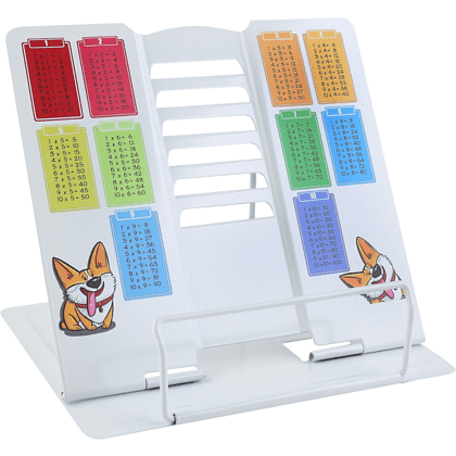 Подставка для книг "Таблица умножения Corgi Style", белый