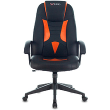 Кресло игровое Бюрократ "Zombie 8", искусственная кожа, пластик, черный, оранжевый