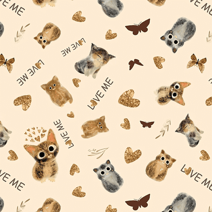 Бумага декоративная в рулоне "Flora. Love me", 1 x 0,7 м