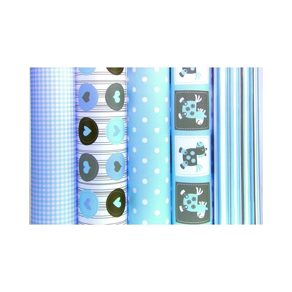 Бумага декоративная в рулоне "Baby Blue", 2x0.7 м, 80 г/м2, ассорти, -30%