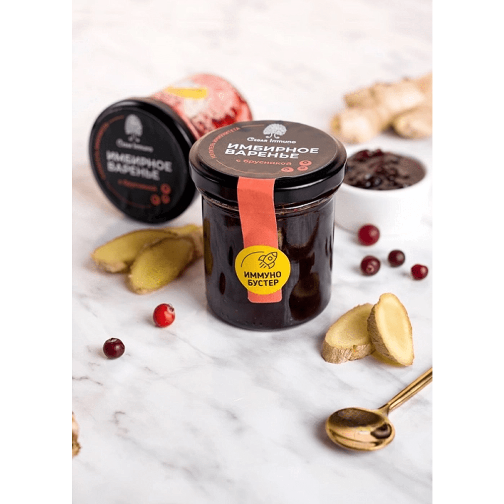 Варенье "Immuno Booster", имбирное с брусникой, 70 г - 2
