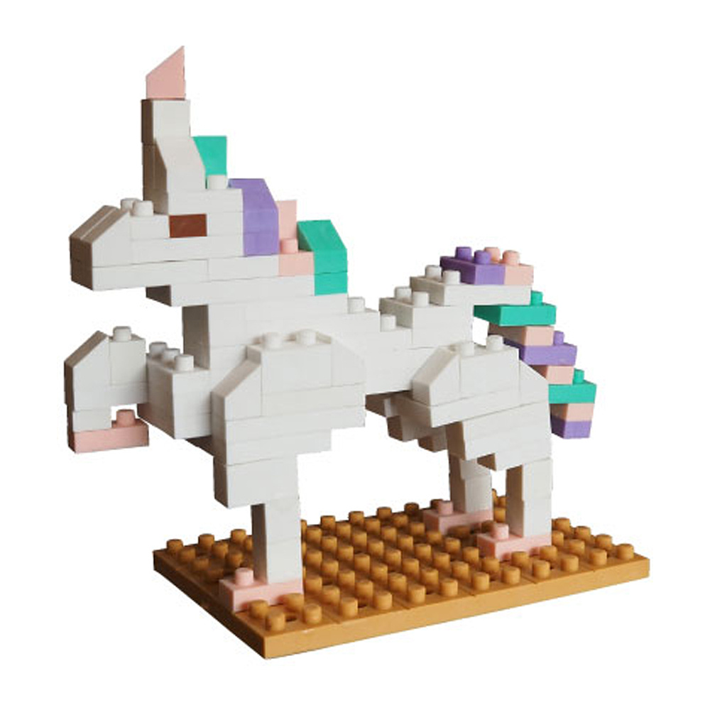 Ластик Iwako Blocks "Unicorn", 1 шт, ассорти, блистер