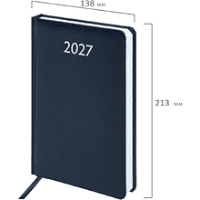 Ежедневник датированный "Profile" на 2027 год, А5, 352 страницы, синий