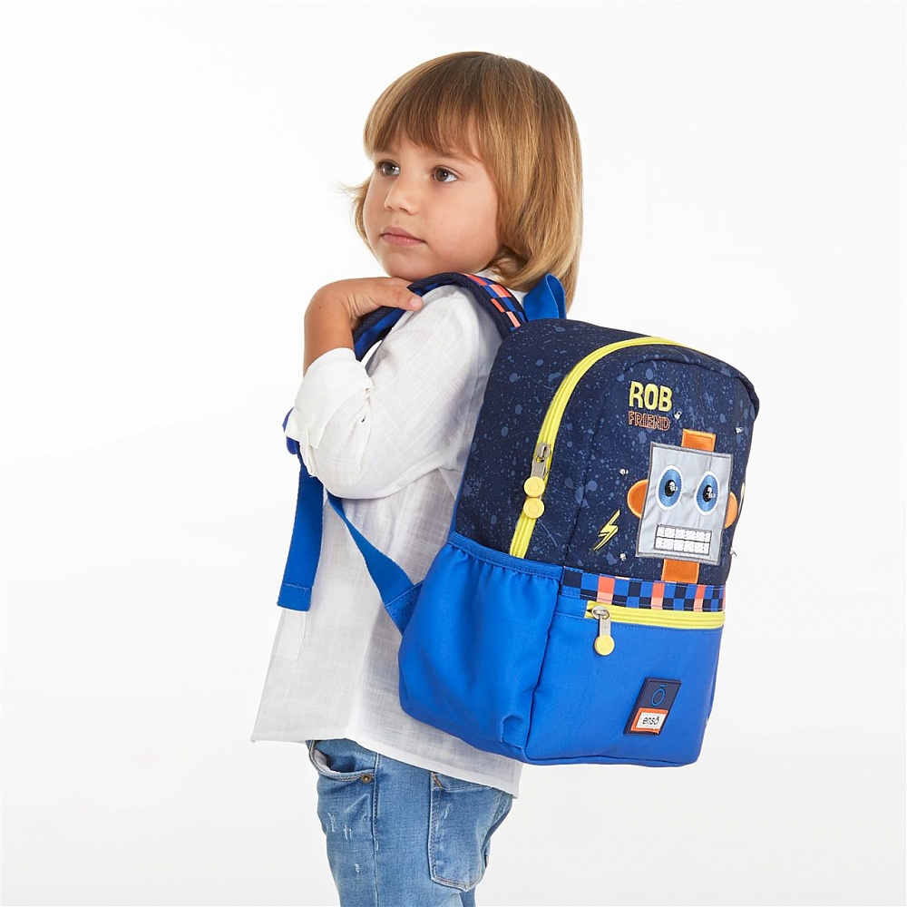Рюкзак детский "Rob Friend", M, темно-синий, голубой - 6