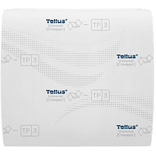 Бумага туалетная  Tellus Стандарт, TР3, листовая, 250 листов, 1 слой