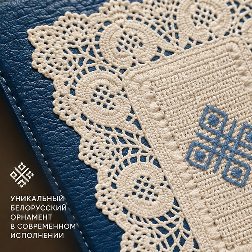 Чехол для карт "Нiтка пакаленняў", натуральная кожа, разноцветный - 3