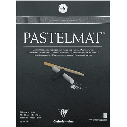 Блок бумаги для пастели "Pastelmat", антрацит, 30x40см, 360 г, 12 листов, №6