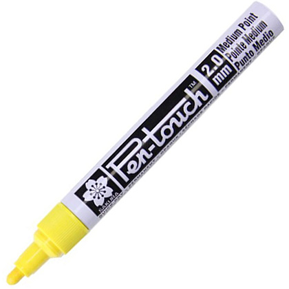 Маркер перманентный "Pen-Touch", M, желтый