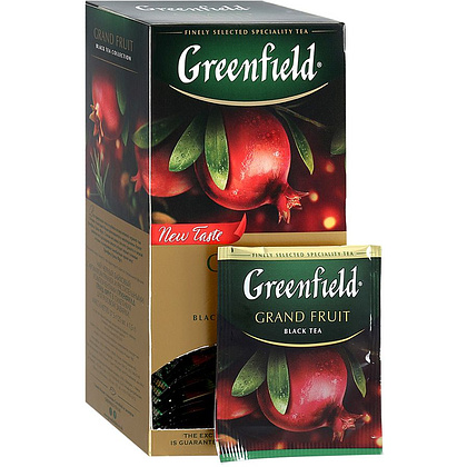 Чай "Greenfield" Grand Fruit, 25 пакетиковx1.5 г, черный - 2