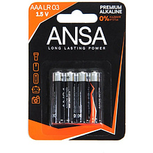 Батарейки алкалиновые ANSA "V LR03/BL-4 (AAA)", 12 блоков x4 шт,  щелочные