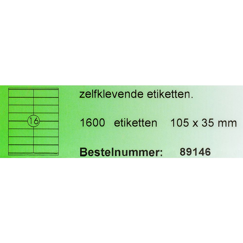 Самоклеящиеся этикетки универсальные "Rillprint", 105x35 мм, 100 листов, 16 шт, белый - 3
