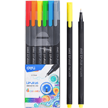 Ручка-лайнер "Linkus", 0.45 мм, 6 шт, ассорти