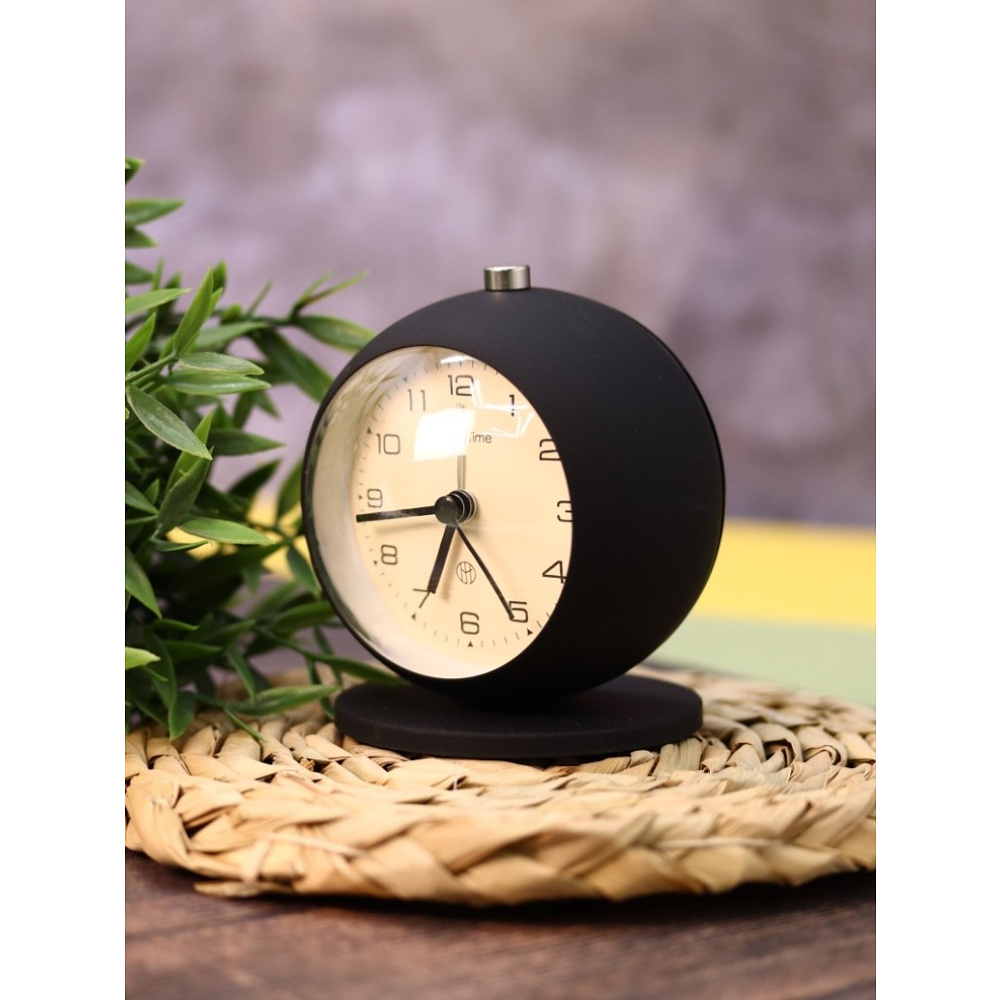 Часы-будильник настольные "Clock UFO", черный  - 4