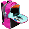 Рюкзак школьный "Greezly", с карманом для ноутбука, черный, розовый - 9