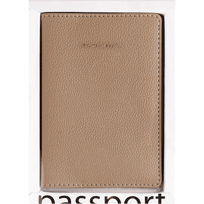 Обложка для паспорта "Бежевая", кожзам - 2