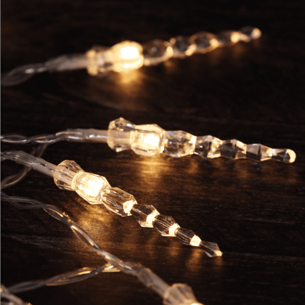 Гирлянда электрическая LED "Нить" с насадками "Сосулька", 5 м, тепло-белый - 5