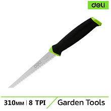 Пила-нож садовая Deli GS EDL580651, 170 мм, 8TPI, черный, зеленый