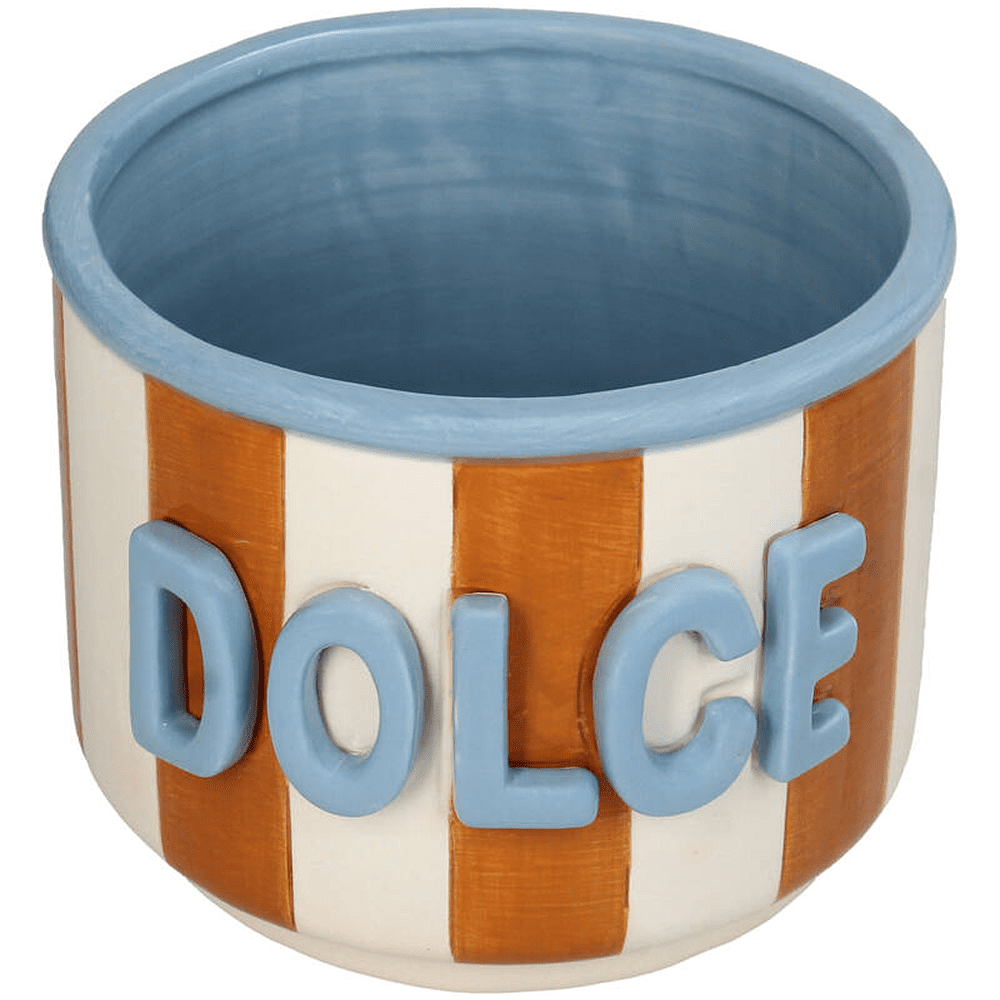Кашпо доломитовое "Dolce", 14.2х14.2х11.5 см, разноцветный