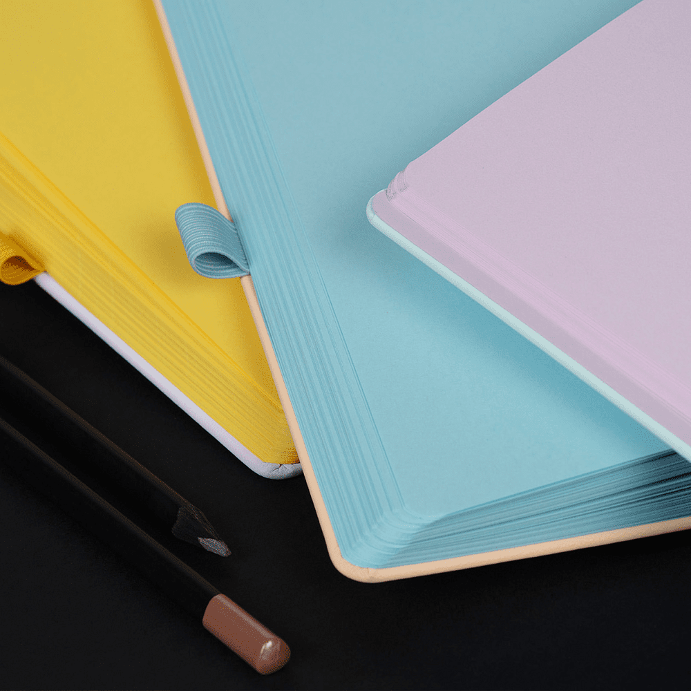 Блокнот "Doodle light blue paper", А5, 96 листов, оранжевый, срез голубой - 4