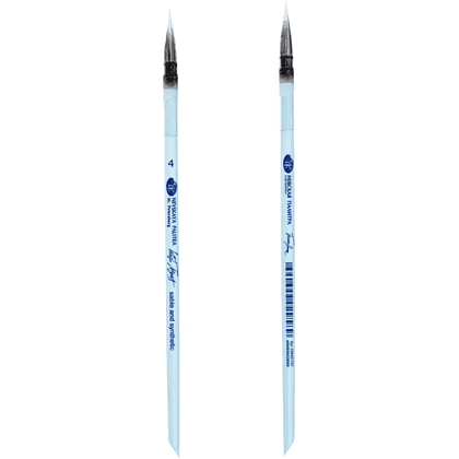 Кисть "Белые ночи", круглая, на короткой ручке, №4 - 4